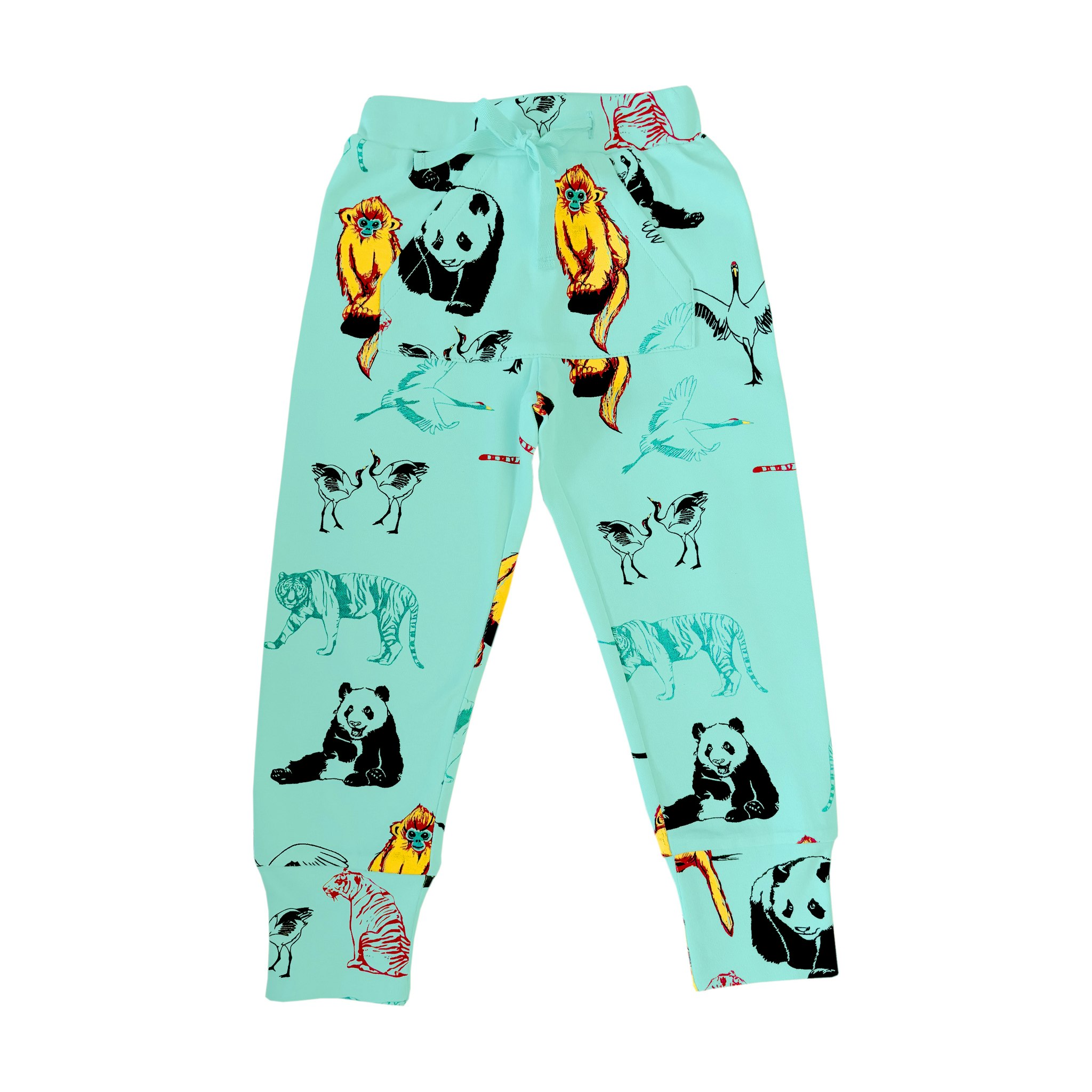 Tunna mjukisbyxor - Panda med vänner 1-6år