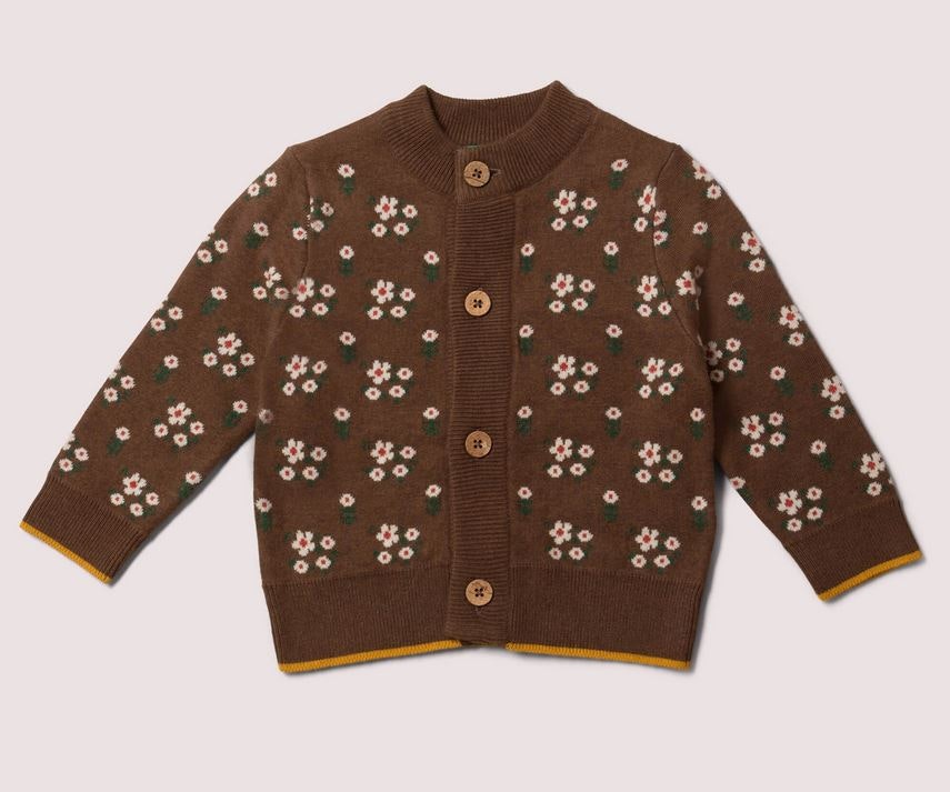 Cardigan för barn blommor - 6mån-3år