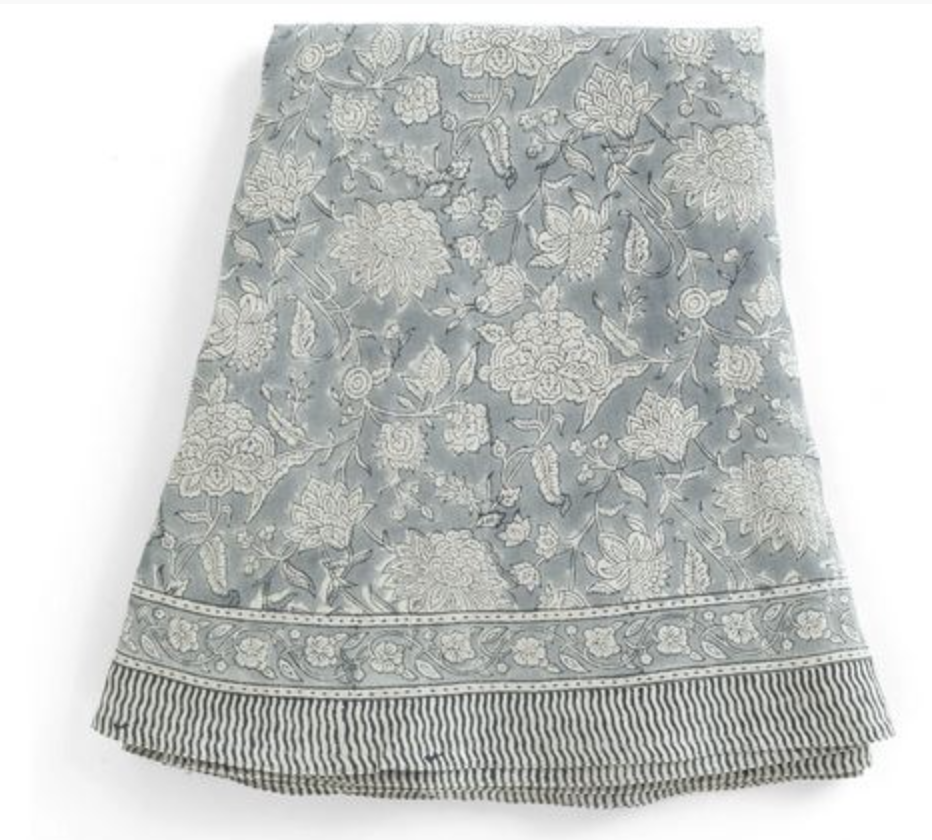 Bordsduk - Indian Rose - Dusty Blue - rund 160 cm