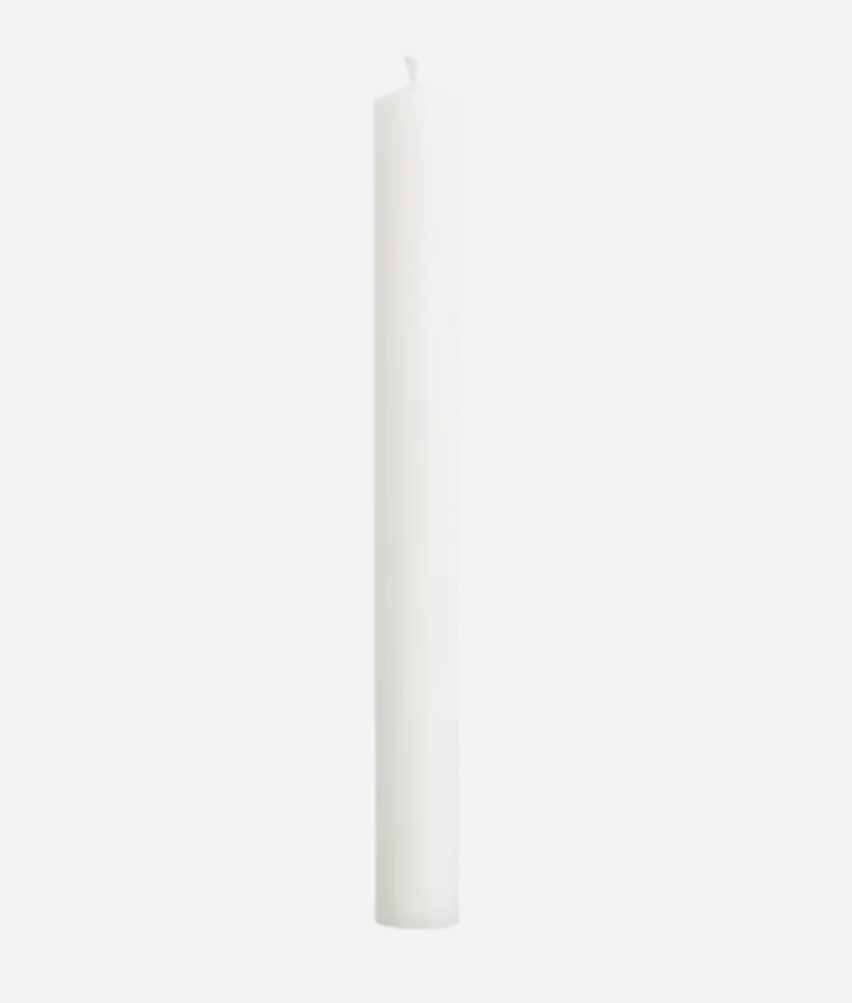 STEARIN Ljus, Vit Ø3xH30 cm