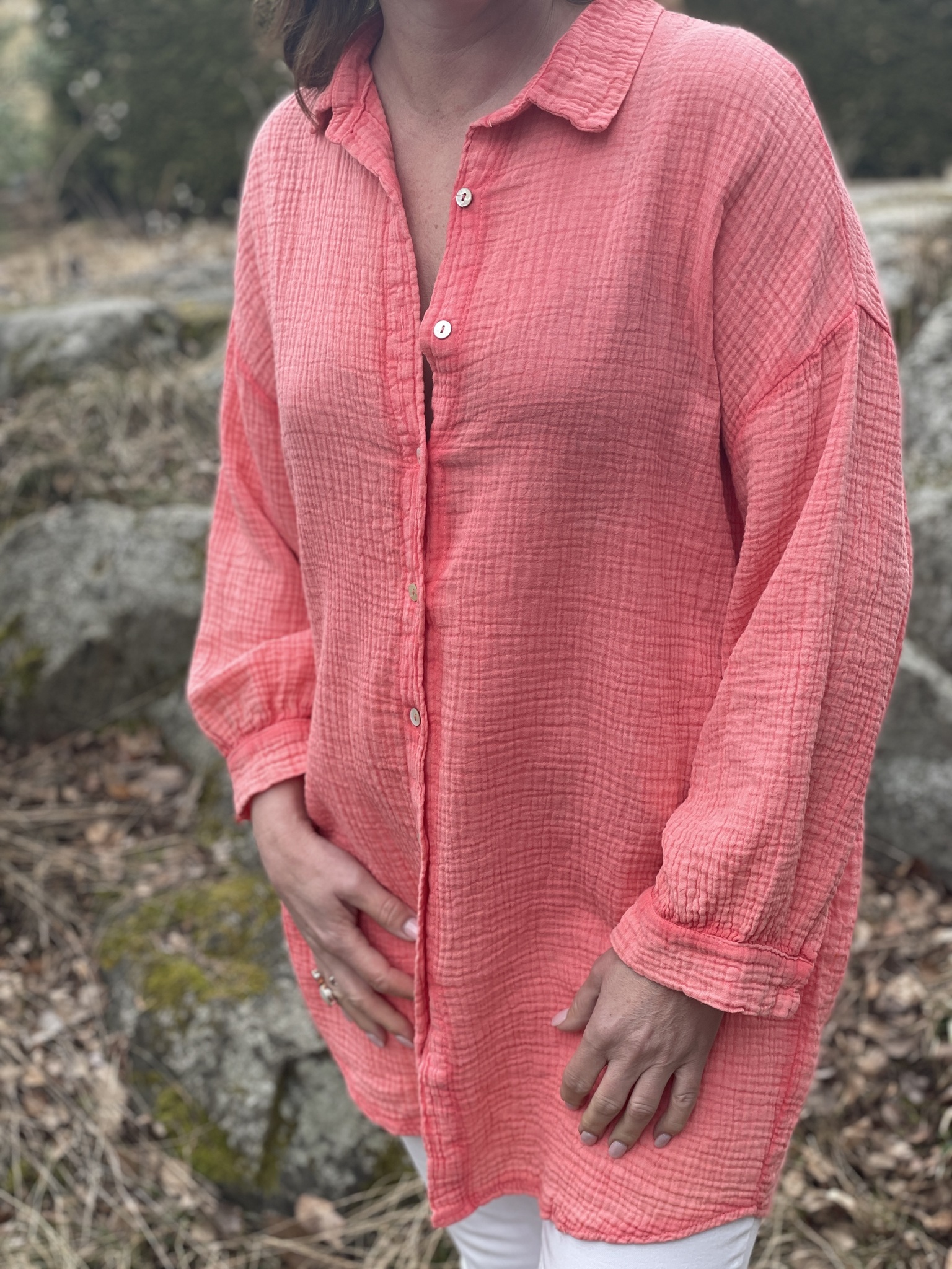 Woffel Tunika blus Amanda oversize