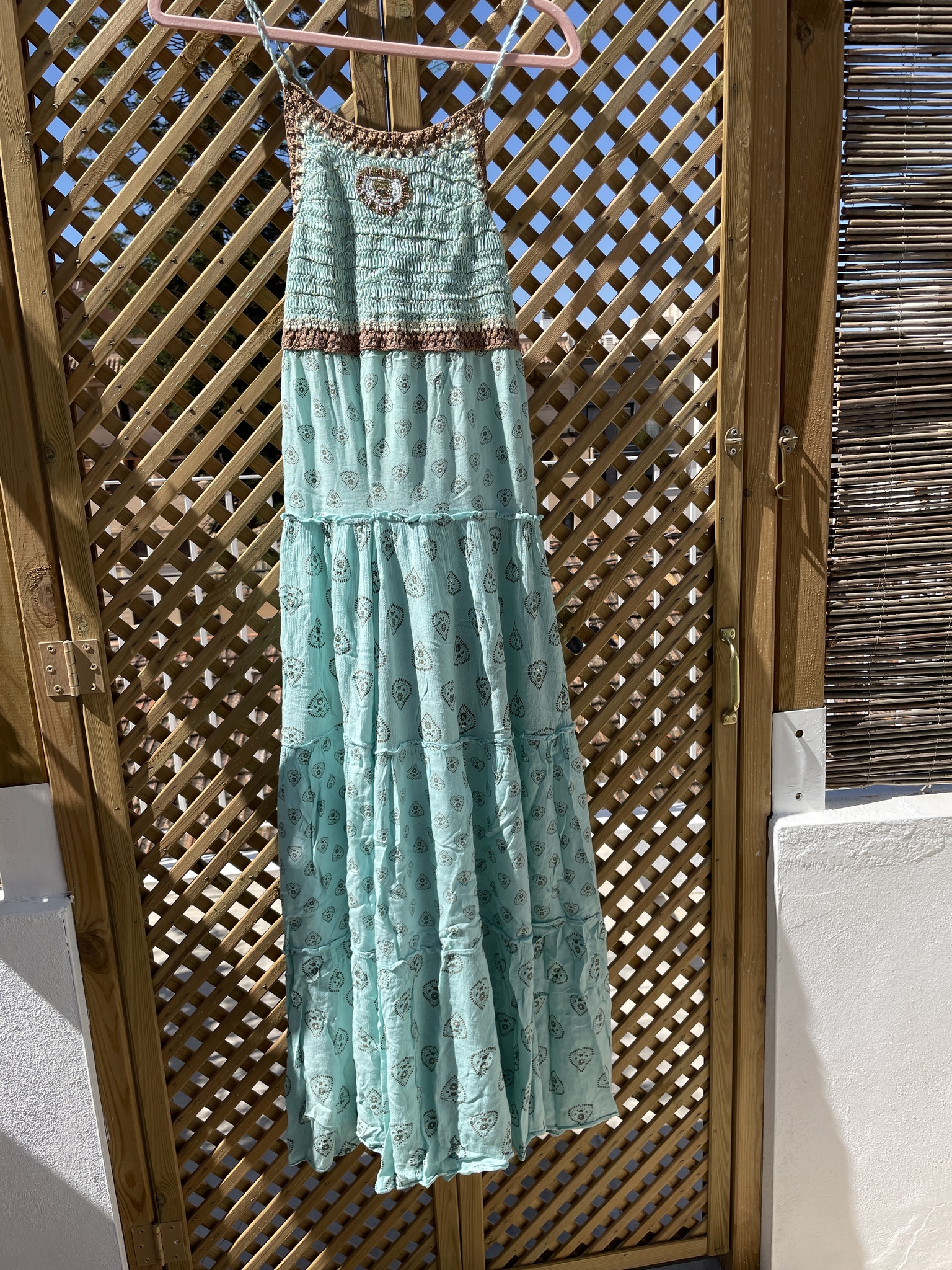 Klänning turquoise maxilängd