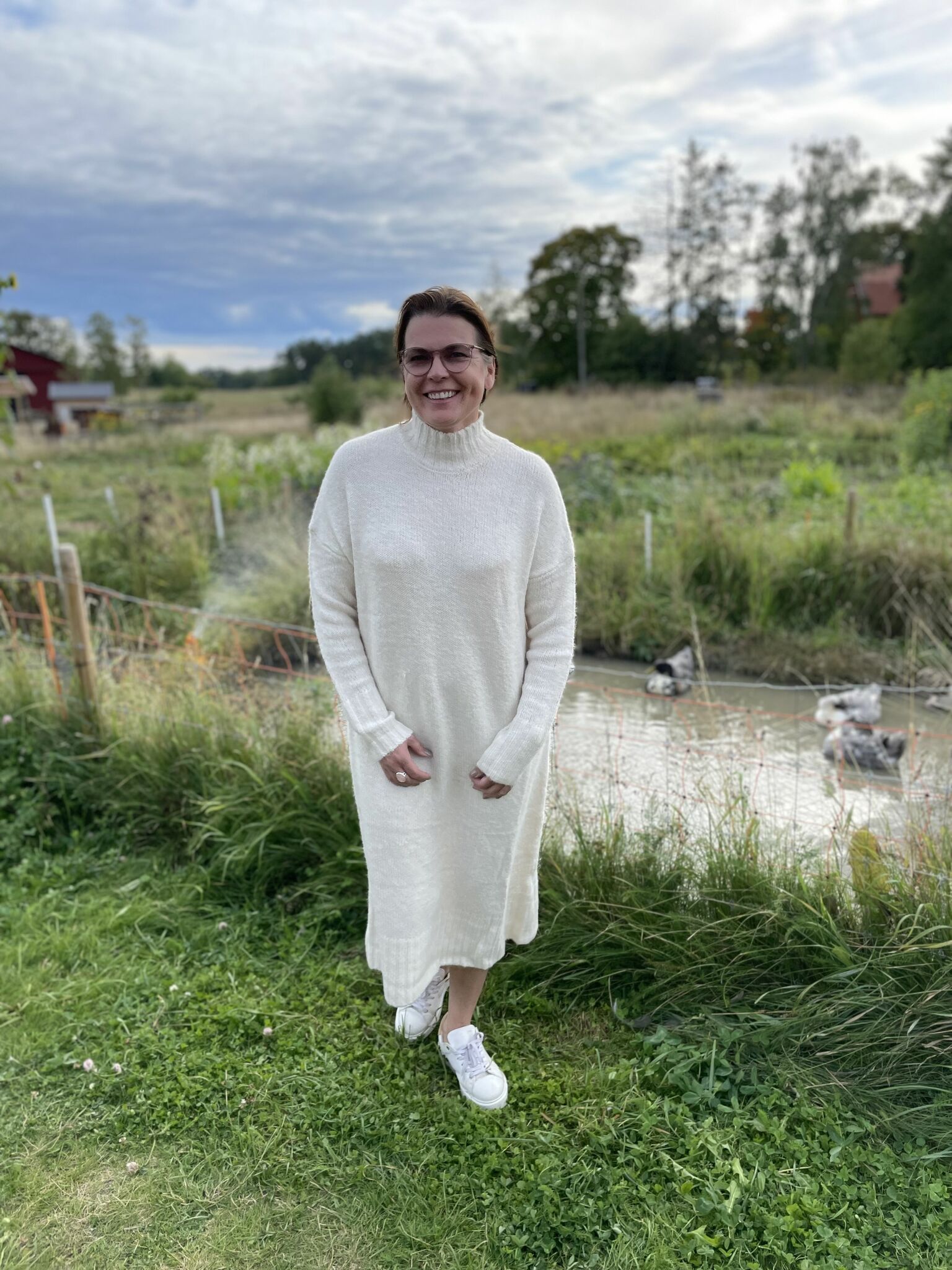 Stickad lång klänning Ebba Soya concept