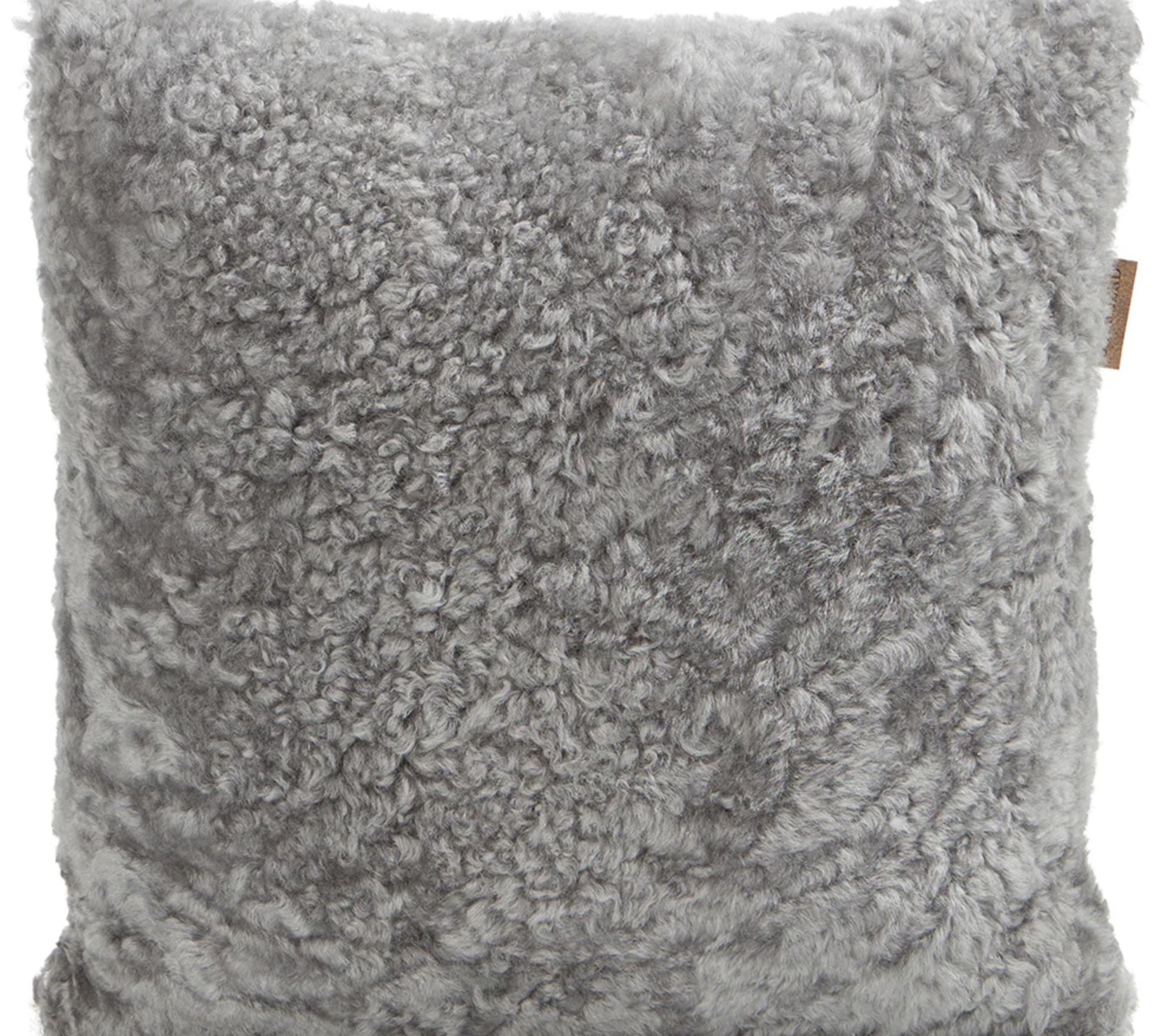 Lina fårskinnskudde, ullbaksida 40x40cm Granit