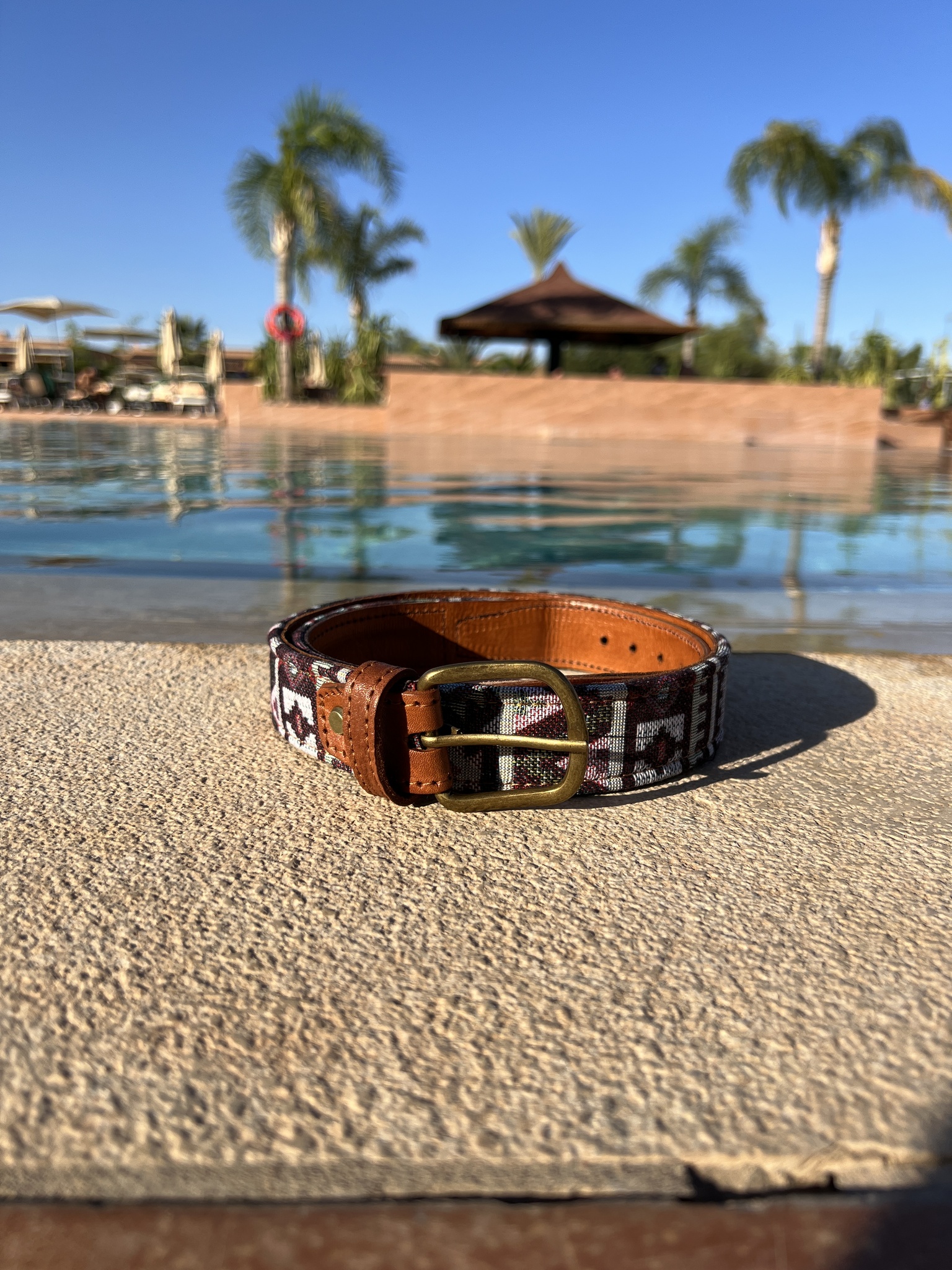 Handgjord läderbälte Marrakech