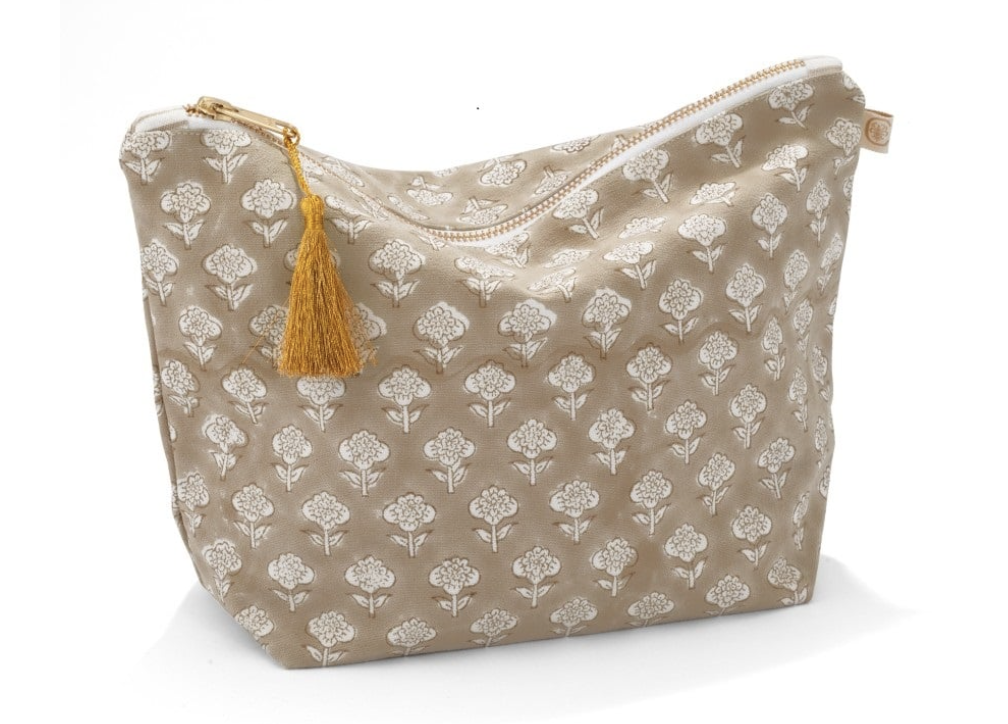 Toiletry Bag - Fiori - Light Brown - Large