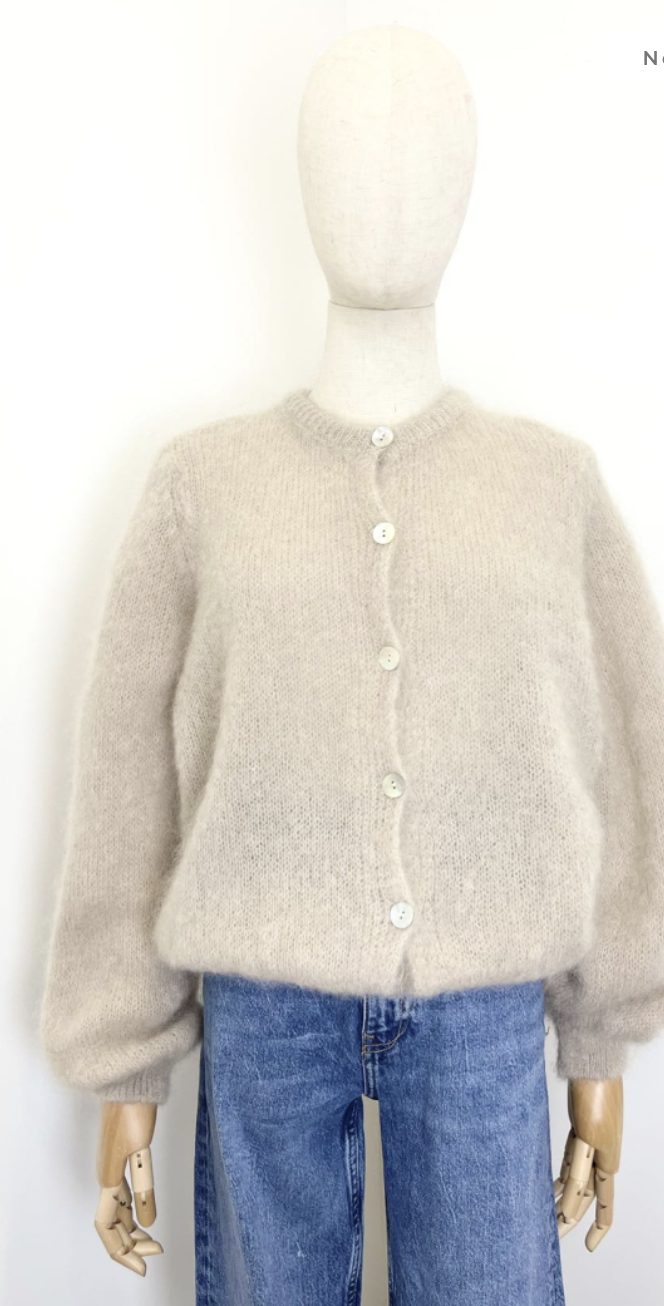cardigan in fluffy mohair