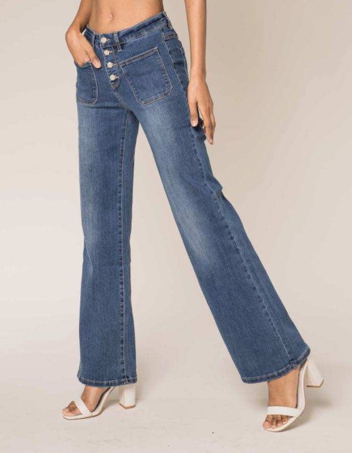 Flare jean with buttons Nina Carter