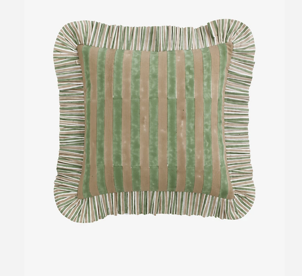 Chamois Kuddfodral med volanger Jaipur Stripe