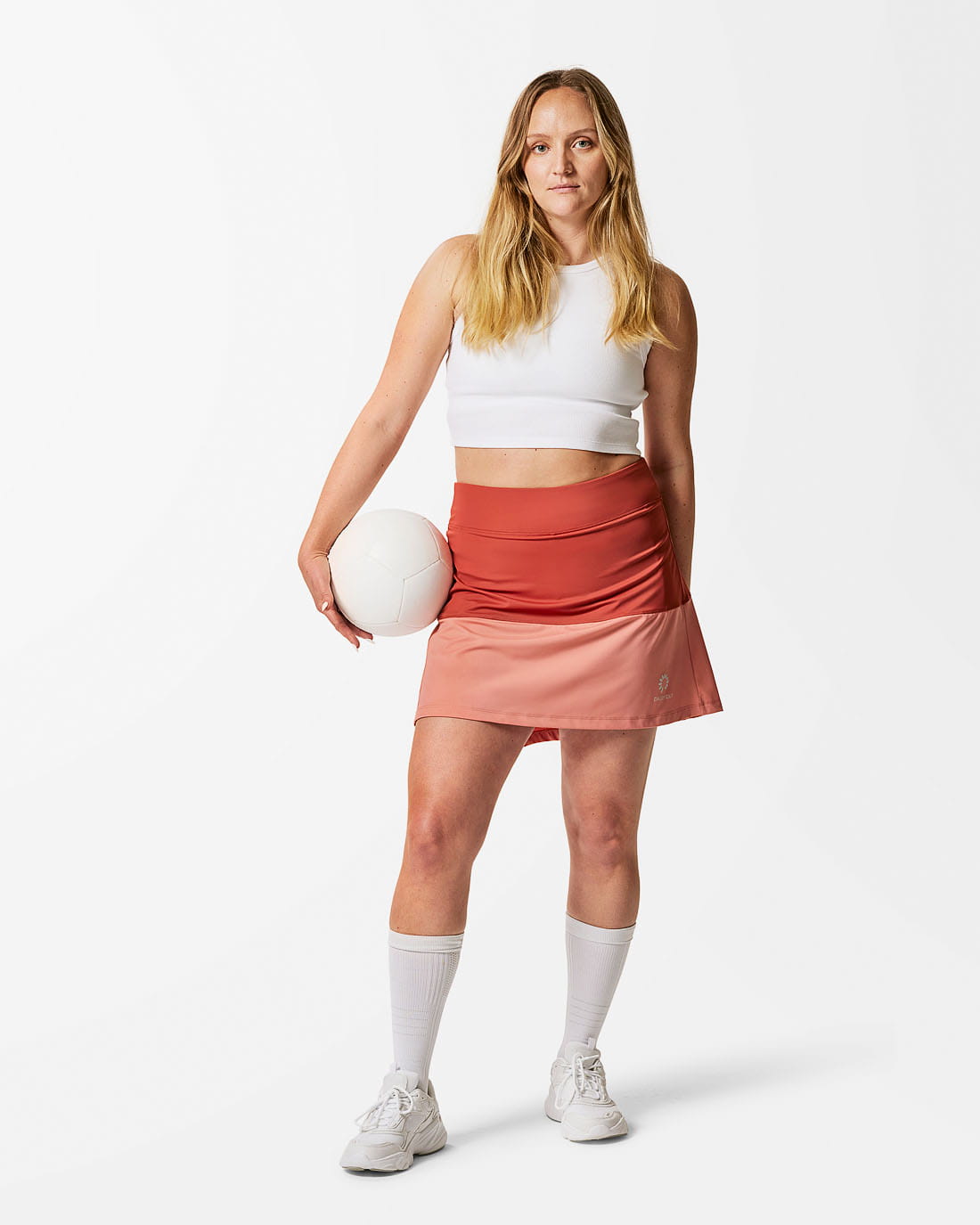 JENNIFER - Lång tvåfärgad sportkjol