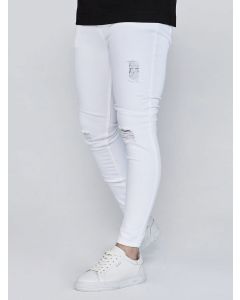 Distressed Skinny Jeans White (XL/36)