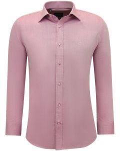 Business Plain Oxford Shirt Herr Slim Fit - Fuchsia