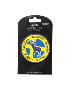 Magnet Souvenir Flagga Sverige Hjort