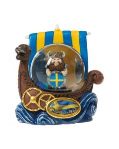 Snöglob Souvenir Vikingskepp Viking med sköld