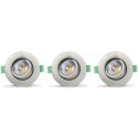 Lisa Dimbar Infälld downlight 3000K 600lm IP65 3-pack Borstad stål