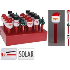 Solcellslampa Tomte Snögubbe Gran