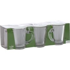 Mugg Espresso Glögg Glas handtag 6-pack