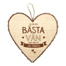 Hjärta Trä Vän wooden heart