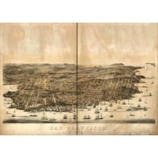 MAP SAN FRANCISCO 1864 35x50 249 Poster (ej med ram)