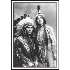 INDIANER Situwuka & Katkwachsnea 1912 80x120 1295 Tavla med ram (svart)