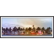 Miami Beach Florida 60x160 1899 Tavla med ram (svart)