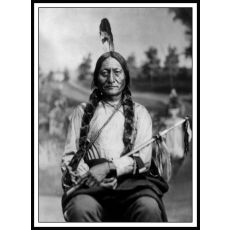 Indian. Sitting Bull 50x70 699 Tavla med ram (svart)