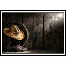 Cowboy hat and boots 35x50 249 Poster (ej med ram)