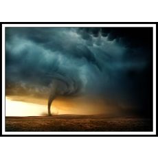 Tornado 35x50 499 Tavla med ram (vit)