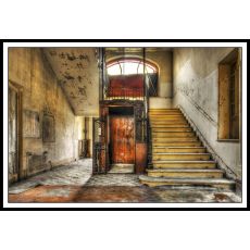 OLD VINTAGE ELEVATOR 50x70 699 Tavla med ram (svart)