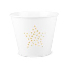 Kruka Stjärna vit plåt 3-pack