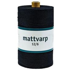 Hobby365:s Extra starka Bomulls Mattvarp 12/6 Svart - 500 gr / rulle - 100% ekologisk