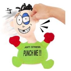 Rolig Punch Me Screaming Doll, interaktiva leksaker Grön
