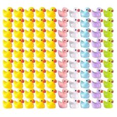 100 st Tiny Ducks Set Dekoration Realistisk Form Hållbar Harts Förtjusande ankor för jul födelsedagsfest Barnens dag