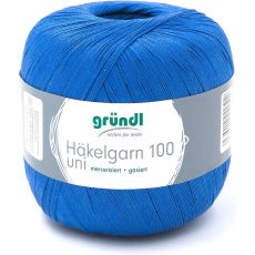 Gründl - Häkelgarn 100 - Virkgarn på 100 grams nystan - Blå