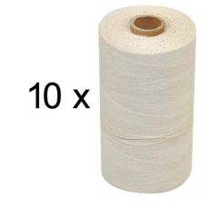 Hobby365:s - 10 st. rullar Extra stark Bomulls Mattvarp 12/6 Oblekt 500 gr / rulle