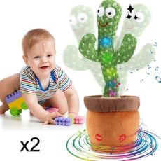 2-pack Dansande kaktus, pratande kaktusleksak upprepar vad du säger