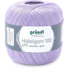 Gründl - Häkelgarn 100 - Virkgarn på 100 grams nystan - Ljuslila