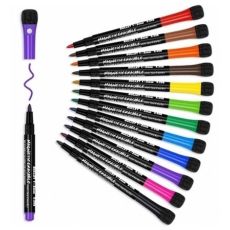 12 set magnetiska whiteboard-pennor och radergummi