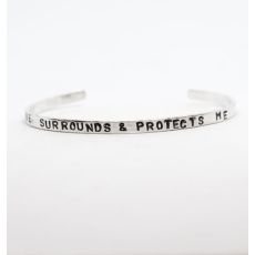 Silverarmband- smalt med text
