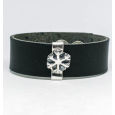 Läderarmband med snöflinga