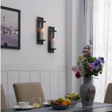 Ljushållare blockljus Vägglykta 2-pack smide