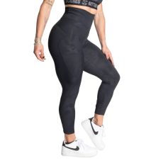 High Waist Leggings, black camo, medium