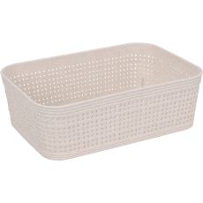 Korg Förvaring Beige Flätad Plast 19x13,5 cm 2-pack