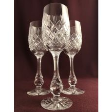Kosta boda - Pompadour -  3 st Röd Vin glas - Fritz Kallenberg