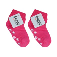 Enfärgad babysocka röd