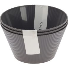 Skål Grå 3-pack Melamin