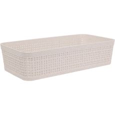 Korg Förvaring Beige Flätad Plast 25,3x13,3 cm 2-pack