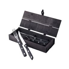 Gense Old Farmer Black Steakbestick/grillbestick 4 delar Svart/Stål