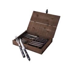 Gense Old Farmer Classic Steakbestick/grillbestick 8 delar Trä/Stål