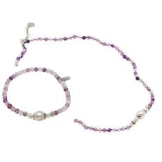 Pearls for Girls halsband och armband, set lila